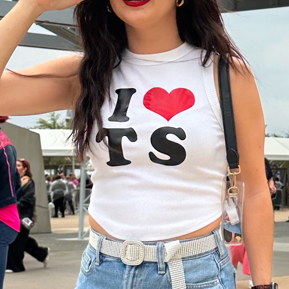 Taylor Swift Eras Tour Top - I Heart TS Cropped Tank